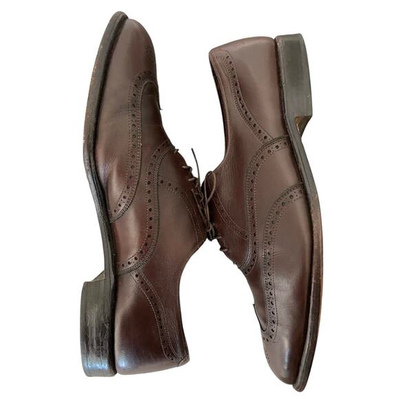 Allen Edmonds Chester Wingtip Oxfords Brown 13 D Lace-Up Career Formal Office - Picture 9 of 13